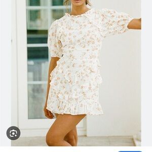 Sabo - Floral White Dress